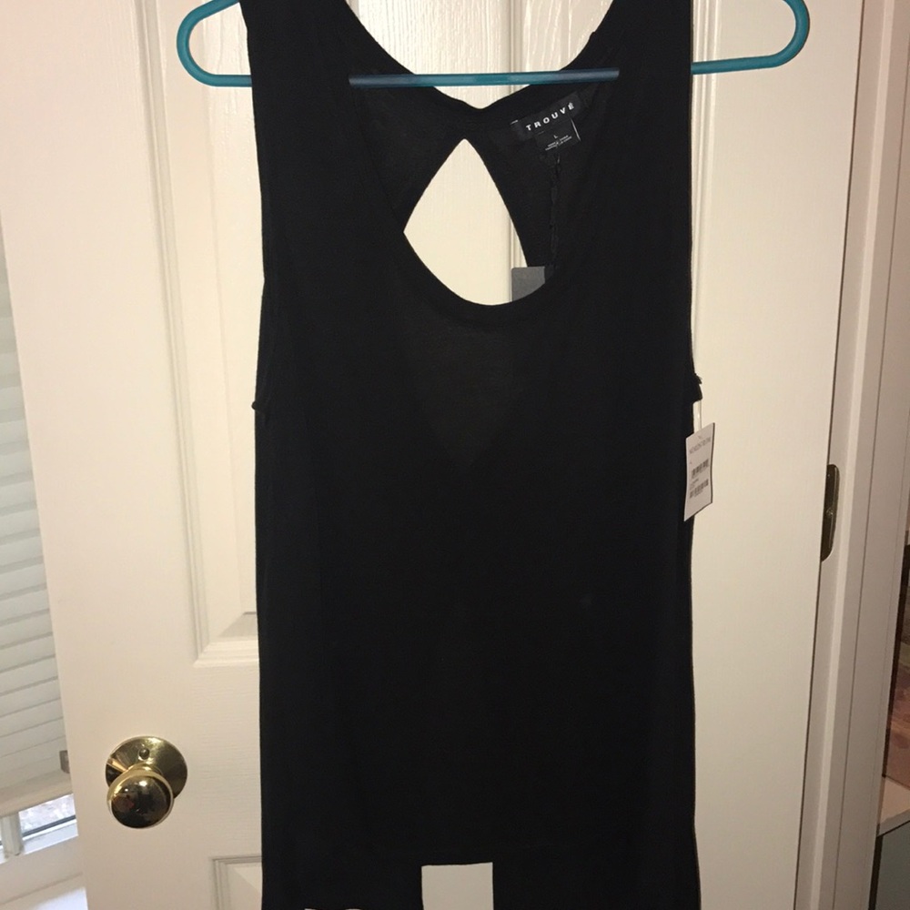 Black tank top open back